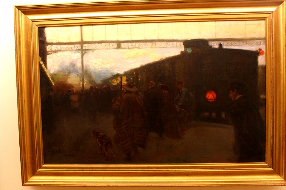 Salida de los cazadores de la Estación del Norte. Museo de Historia de Madrid