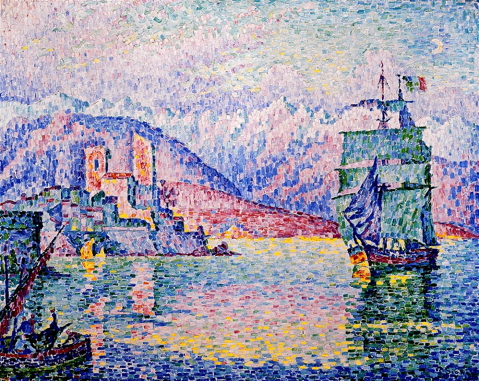 Signac, Antibes, le soir ( Musée d'art moderne et contemporain de Strasbourg )