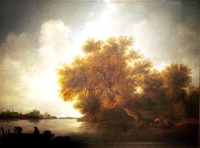 Ruysdael River Landscape. Free illustration for personal and commercial use.