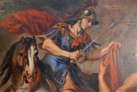 Sant Martí i el pobre (detall), Miquel March, museu de Belles Arts de València