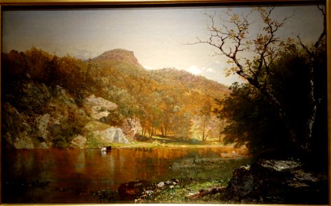Rondout Creek by John Frederick Kensett, 1862, oil on canvas - New Britain Museum of American Art - DSC09242. Free illustration for personal and commercial use.