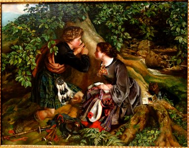 Scottish Lovers by Daniel Maclise, 1863, oil on canvas - Chazen Museum of Art - DSC02365