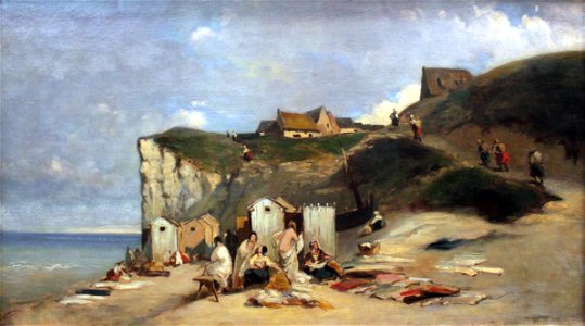 1859 Spitzweg Badende Frauen am Meer bei Dieppe anagoria
