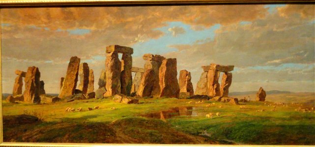 Stonehenge by Jasper Francis Cropsey, 1876 - Nelson-Atkins Museum of Art - DSC09199. Free illustration for personal and commercial use.