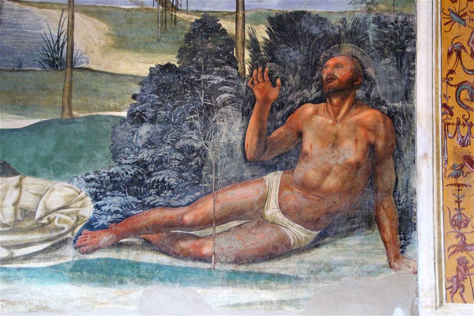 Storie di s. benedetto, 08 sodoma - Come Benedetto tentato d'impurità supera la tentazione 04