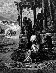 Selling Caucasian weapons (Roskoschny, 1884)