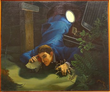 Self-portrait by Alfonso Ponce de Leon, 1936, oil on canvas - Museo Nacional Centro de Arte Reina Sofía - Madrid, Spain - DSC08513