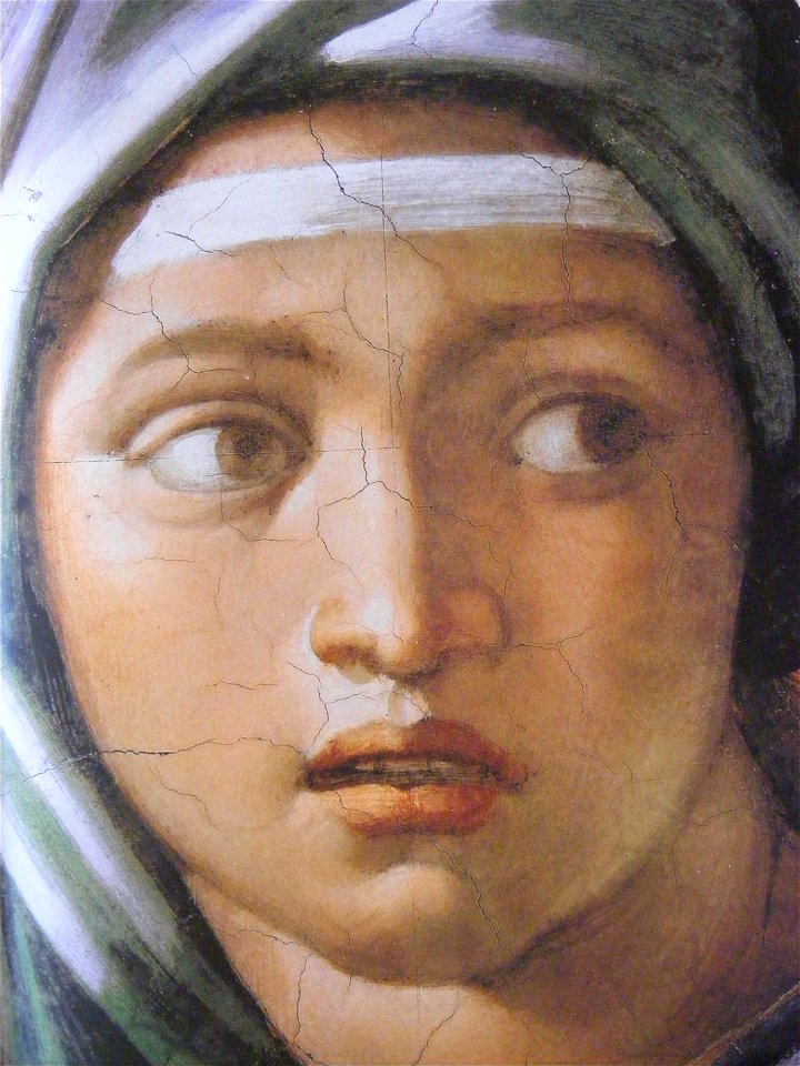 Sibyl of Delphi - Sistine Chapel - closeup