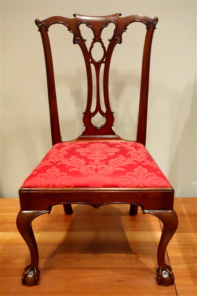 Side chair, James Gillingham (1736-1781), c. 1770-1780, mahogany, pine, beech - De Young Museum - DSC00827