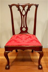 Side chair, James Gillingham (1736-1781), c. 1770-1780, mahogany, pine, beech - De Young Museum - DSC00827