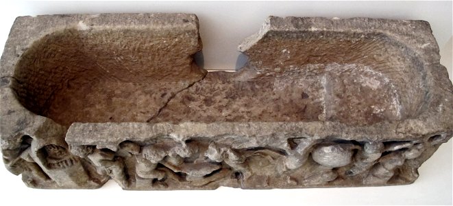 Sarcofago da bambino, con amorini che forgiano le armi di achille, atelier di roma, 170-180 ca. 02
