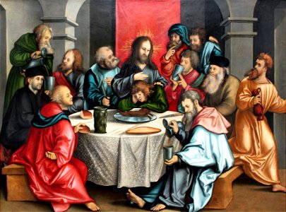 1511 Schaeufelein Last Supper anagoria. Free illustration for personal and commercial use.