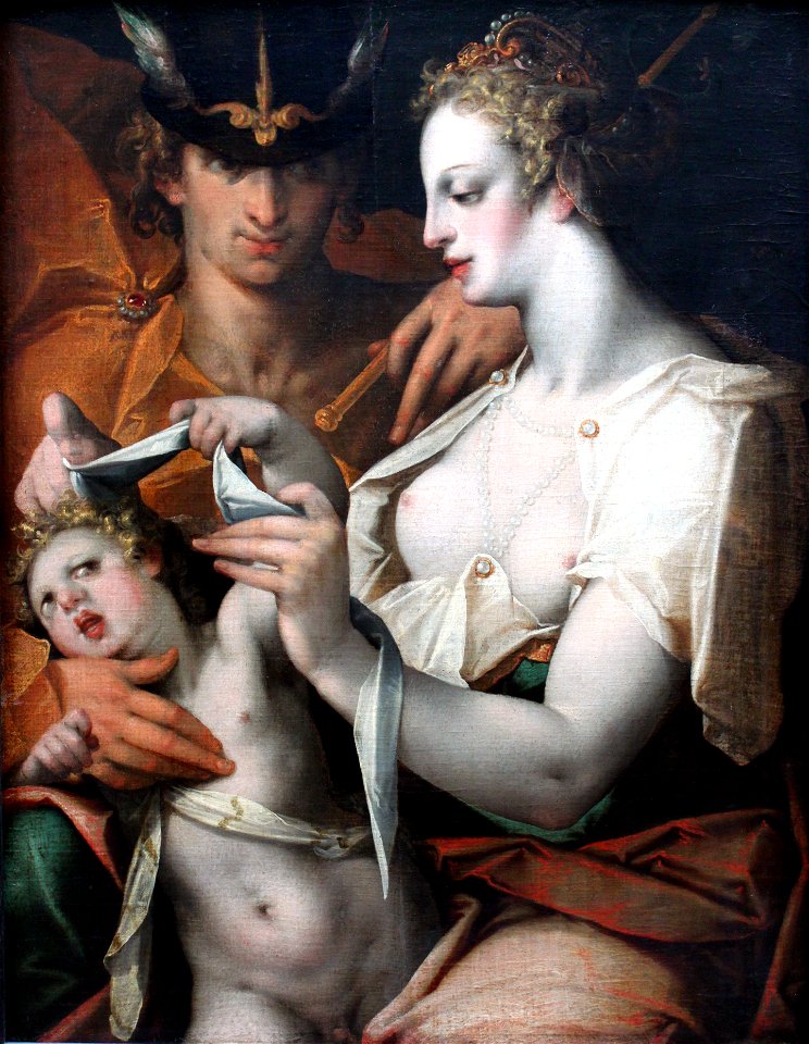 1597 Venus und Merkur verbinden Amor die Augen anagoria