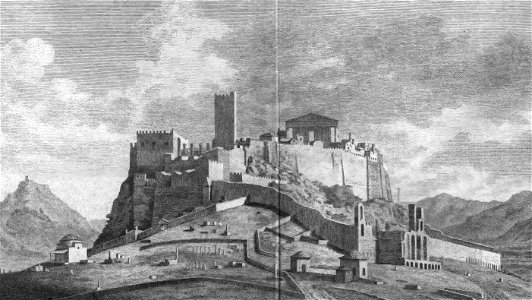 The general View of the Acropolis (James Stuart) (cropped). Free illustration for personal and commercial use.