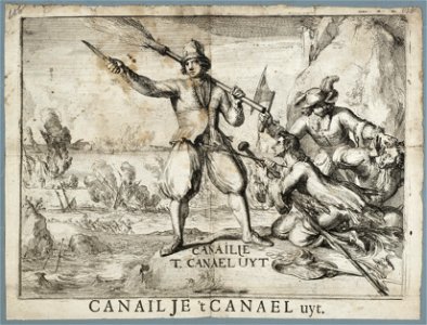 Spotprent op de Franse verliezen bij Kaap la Hogue in het Kanaal, 29 mei tm 3 juni 1692, NL-HlmNHA 53008725