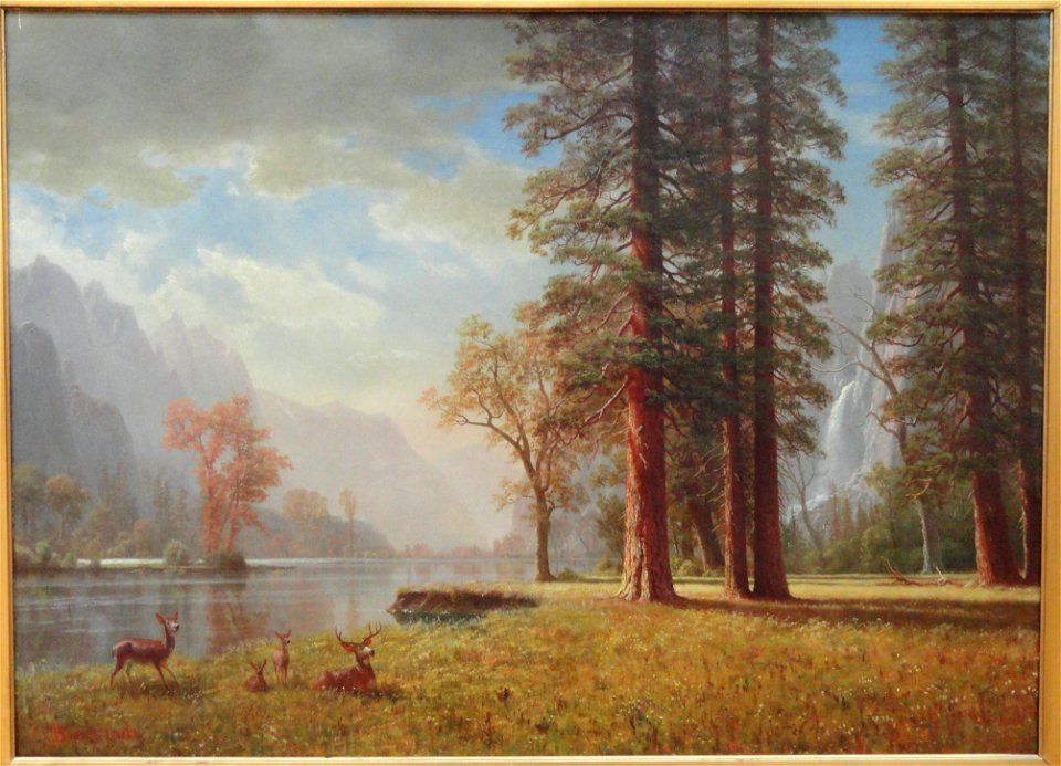 The Hetch Hetchy Valley, California, by Albert Bierstadt, undated - Museum of Fine Arts, Springfield, MA - DSC03988