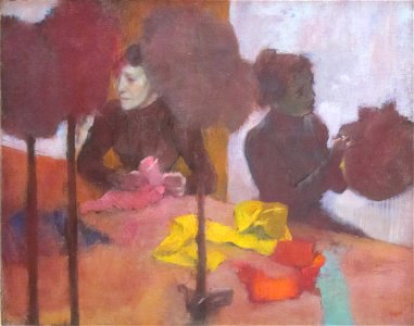 The Milliners by Edgar Degas, c. 1882, Getty Center. Free illustration for personal and commercial use.