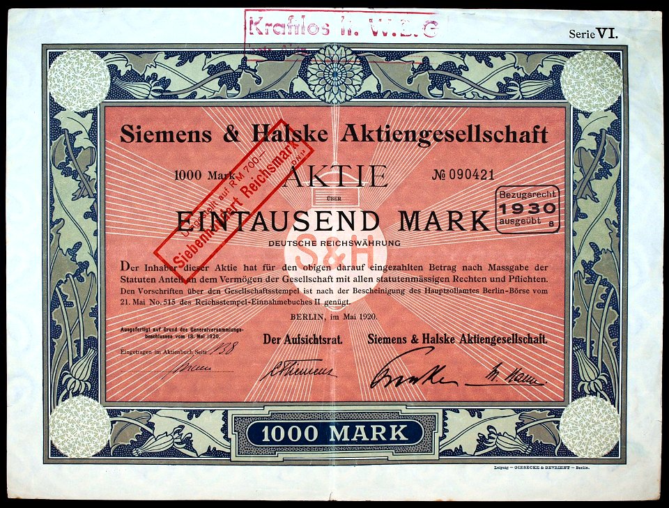 Siemens & Halske 1920