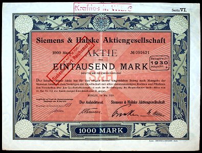 Siemens & Halske 1920. Free illustration for personal and commercial use.