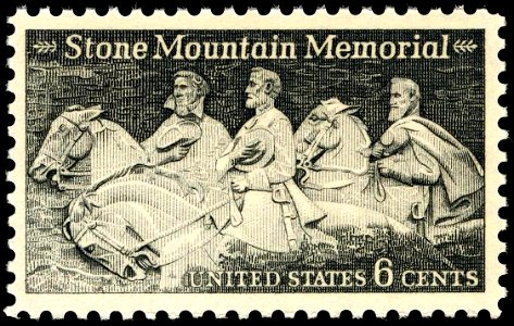 Stone Mountain Memorial 6c 1970 issue. Free illustration for personal and commercial use.