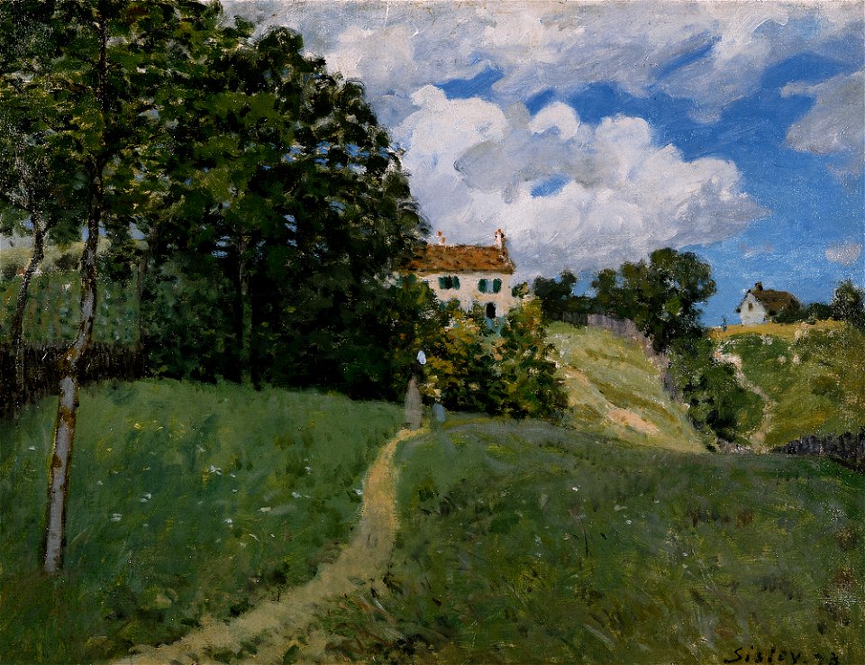 Sisley, Paysage avec maisons ( Musée d'art moderne et contemporain de Strasbourg )