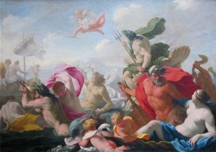 'Marine Gods Paying Homage to Love by Eustache Le Sueur, Getty Center