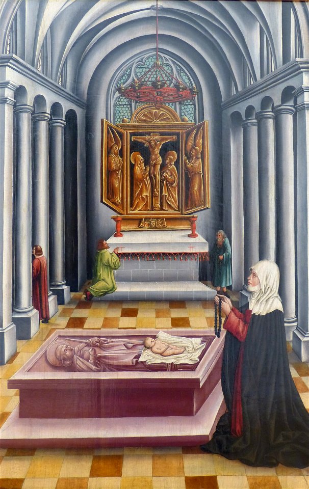 Thomas Burgkmair - Wiedererweckung eines totgeborenen Kindes auf dem Grab des Hl. Petrus von Mailand (um 1515)