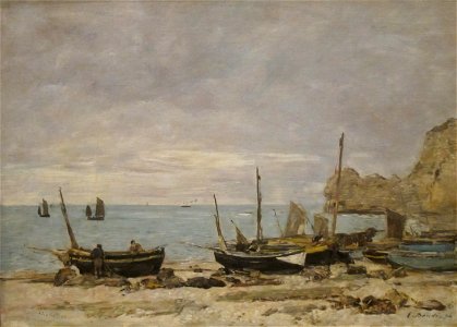 Étretat by Eugène Louis Boudin, San Diego Museum of Art
