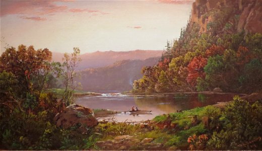 William Louis Sonntag - 'On Valley River, Virginia', 1864, High Museum. Free illustration for personal and commercial use.