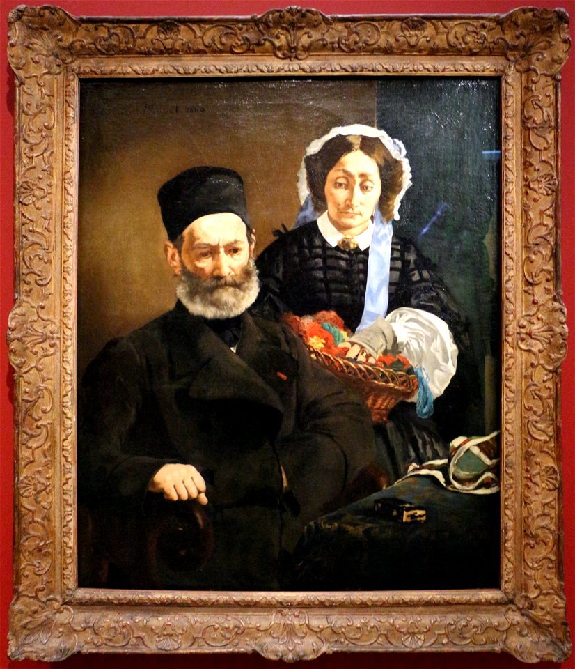 Édouard manet, il signore e la signora auguste manet, 1860