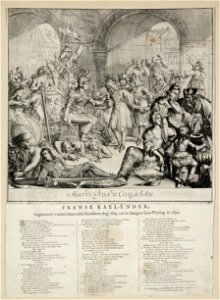 Spotprent op de onenigheden tussen Willem III en Amsterdam, 1690. NL-HlmNHA 53009133