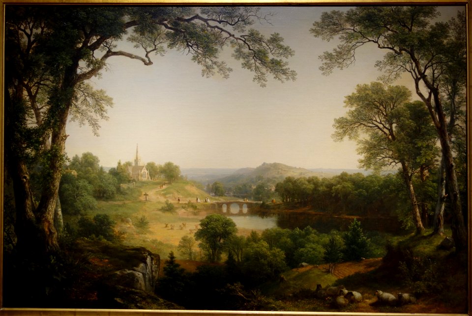 landscape scene from thanatopsis asher brown durand