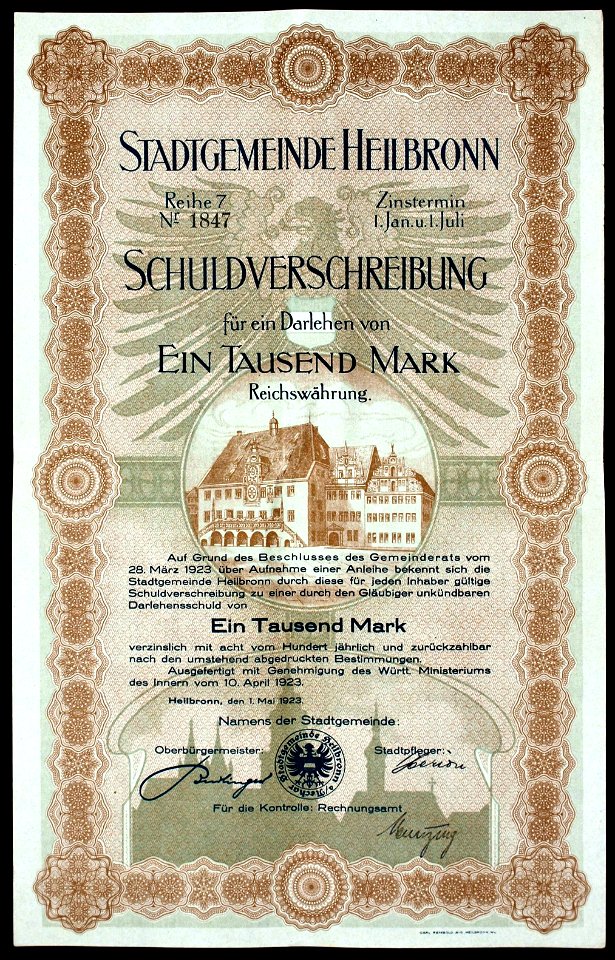 Stadtgemeinde Heilbronn 1923