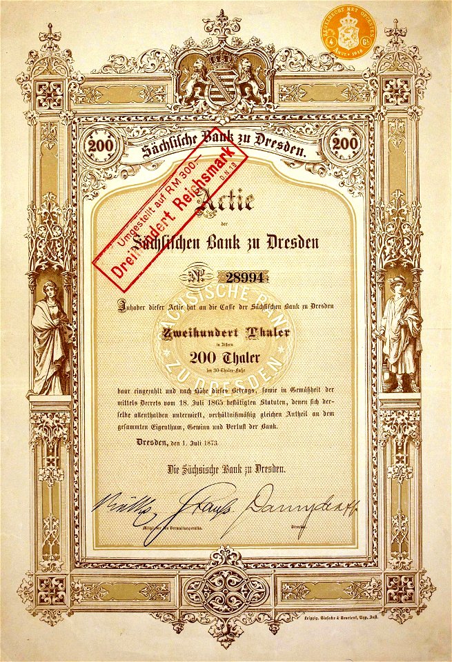 Sächsische Bank zu Dresden1873