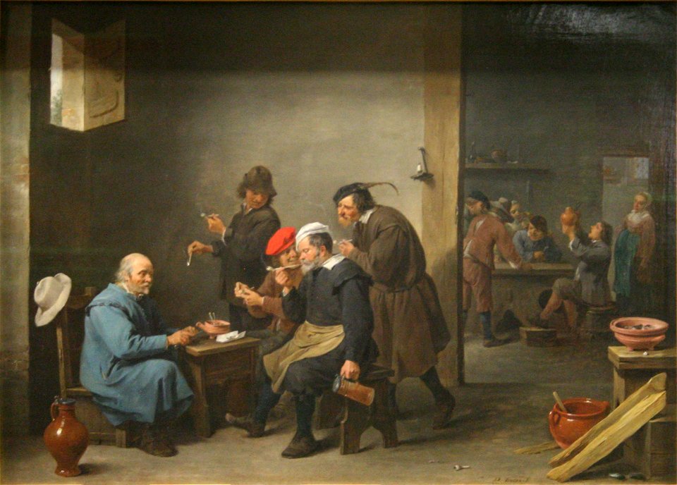 Teniers-Homme au chapeau blanc