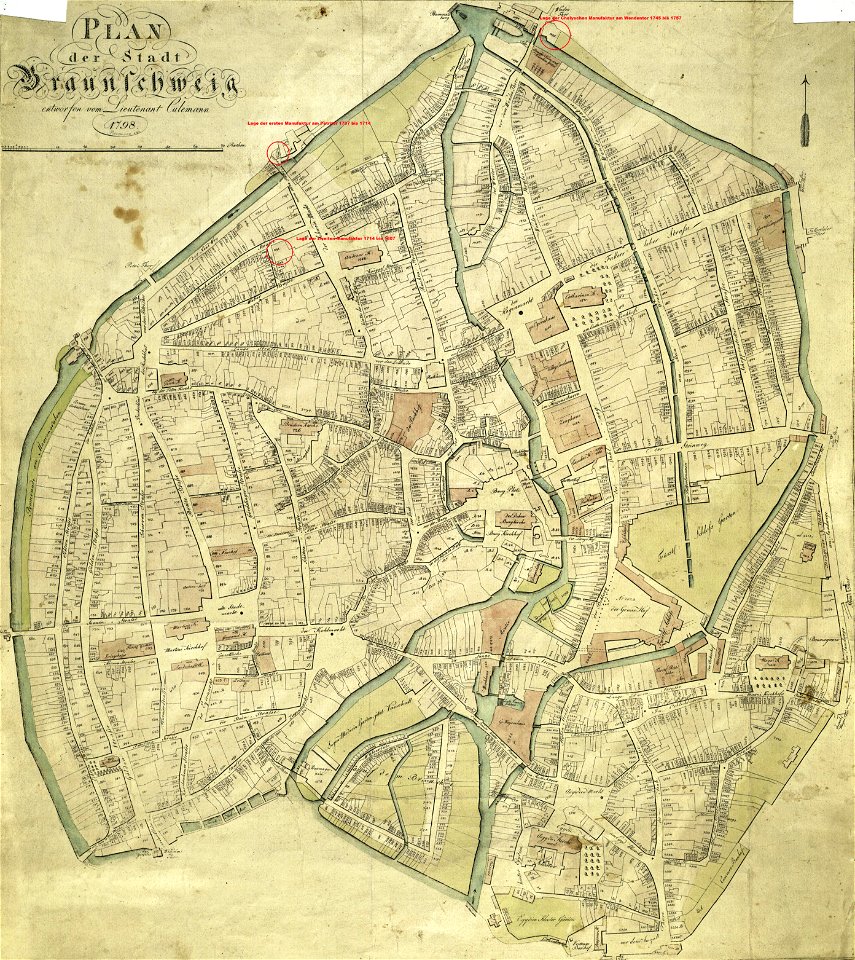 Standorte der Manufakturen Braunschweig I und II