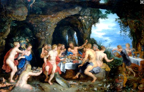 The Feast of Acheloüs Peter Paul Rubens ca 1615. Free illustration for personal and commercial use.