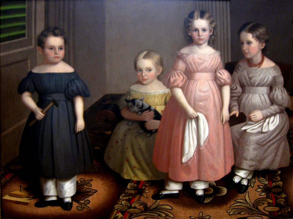 The Alling Children by Oliver Tarbell Eddy, c. 1839