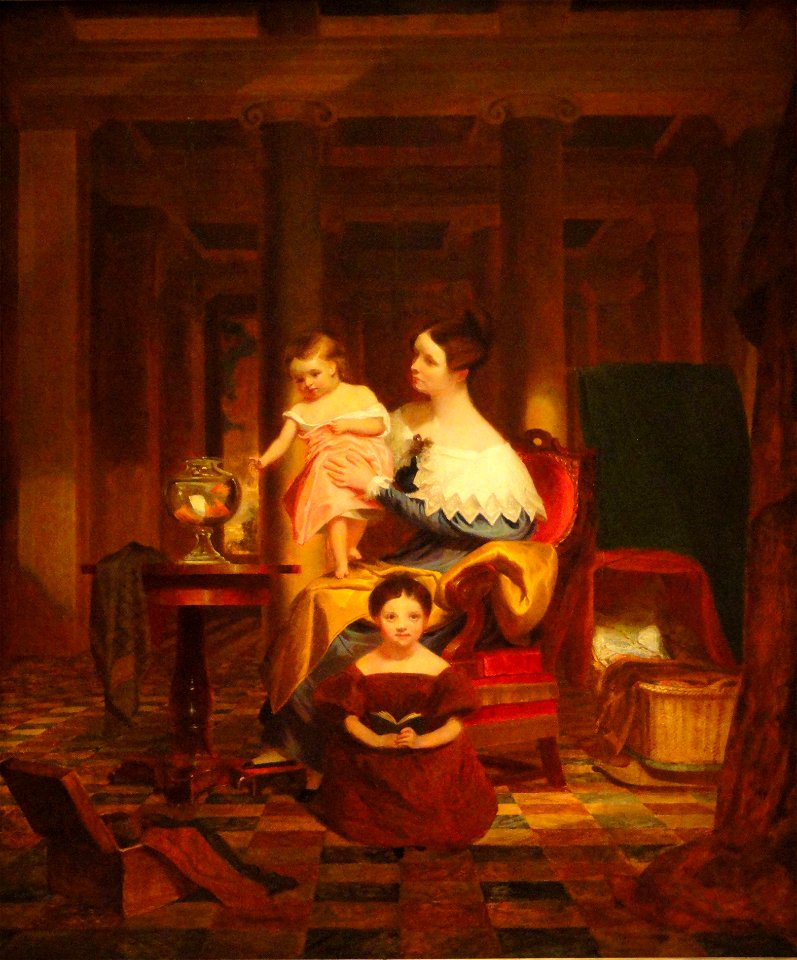 The Goldfish Bowl (Mrs. Richard Cary Morse and Family), circa 1835, by Samuel F. B. Morse - SAAM - DSC00888
