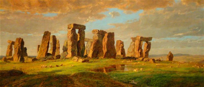 Stonehenge by Jasper Francis Cropsey, 1876 - Nelson-Atkins Museum of Art - DSC09199 (cropped). Free illustration for personal and commercial use.