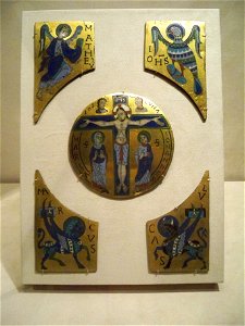 The Crucifixion in enamel by Matthew Bisanz