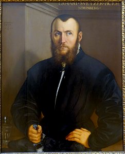 The Painter Erhard Schwetzer from Nuremberg, by Georg Pencz, Nurnbuerg, 1544, linden wood - Bode-Museum - DSC03045