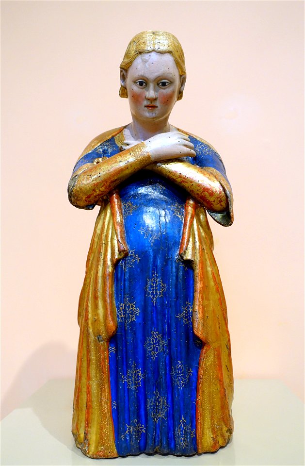 The Virgin Annunciate, Siena, c. 1360-1380, painted and gilded wood - Museo Nacional Centro de Arte Reina Sofía - Madrid, Spain - DSC08542