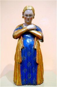 The Virgin Annunciate, Siena, c. 1360-1380, painted and gilded wood - Museo Nacional Centro de Arte Reina Sofía - Madrid, Spain - DSC08542