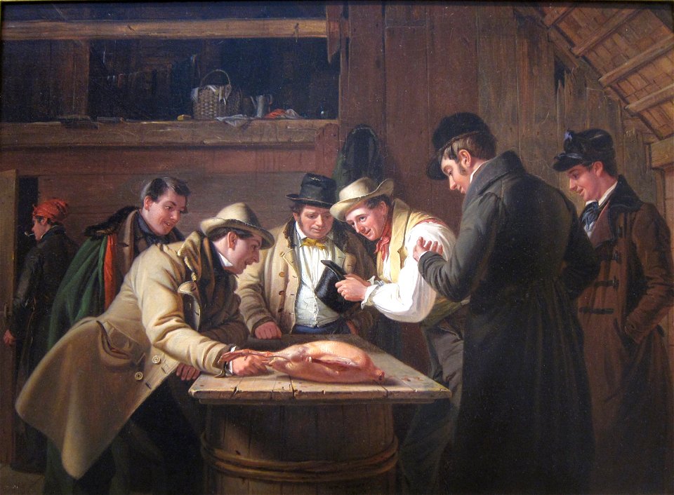 The Raffle (Raffling for the Goose) by William Sidney Mount, 1837