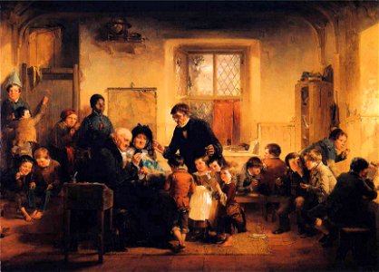 Thomas Faed - Visit to the Village School