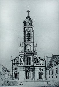 Église Maurice Reims façade 1871
