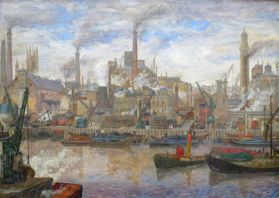 'The Port of London' by Anders Svarstad, Bergen Kunstmuseum