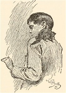 T2JB325 - Rikki-Tikki looked down between the boy's collar and neck