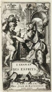 Titelblad voor L'examen des esprits, NL-HlmNHA 53008773